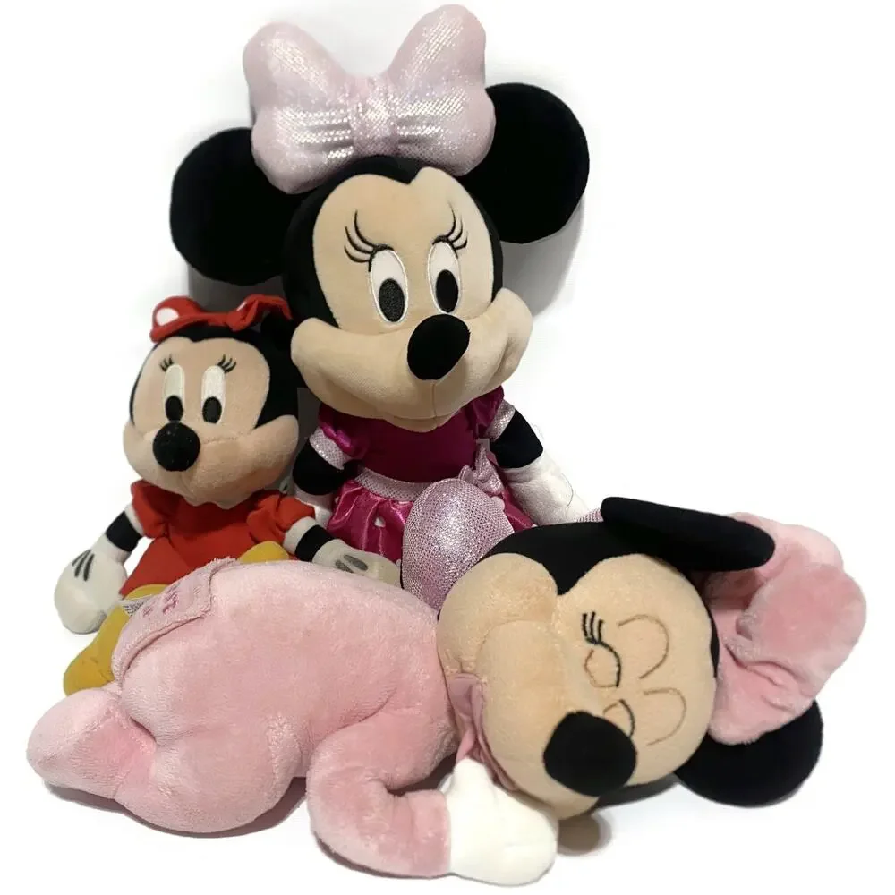 Minnie Mouse Plush Set of 3 Disney and Disney Parks w/Sleeping Baby Minnie